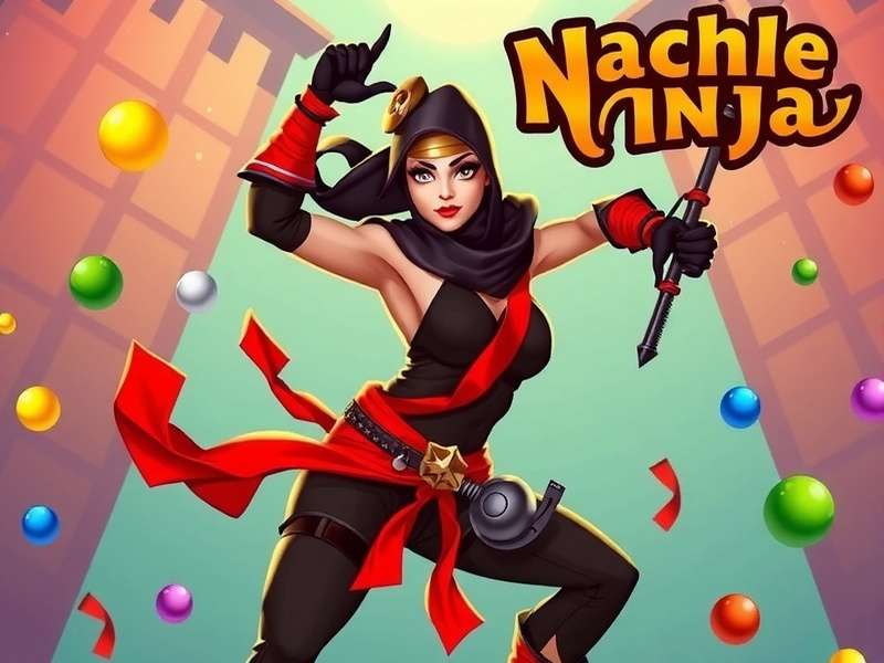 Nachle Ninja Game Visual Nachle Ninja game cover showing Bollywood dancer with ninja gear